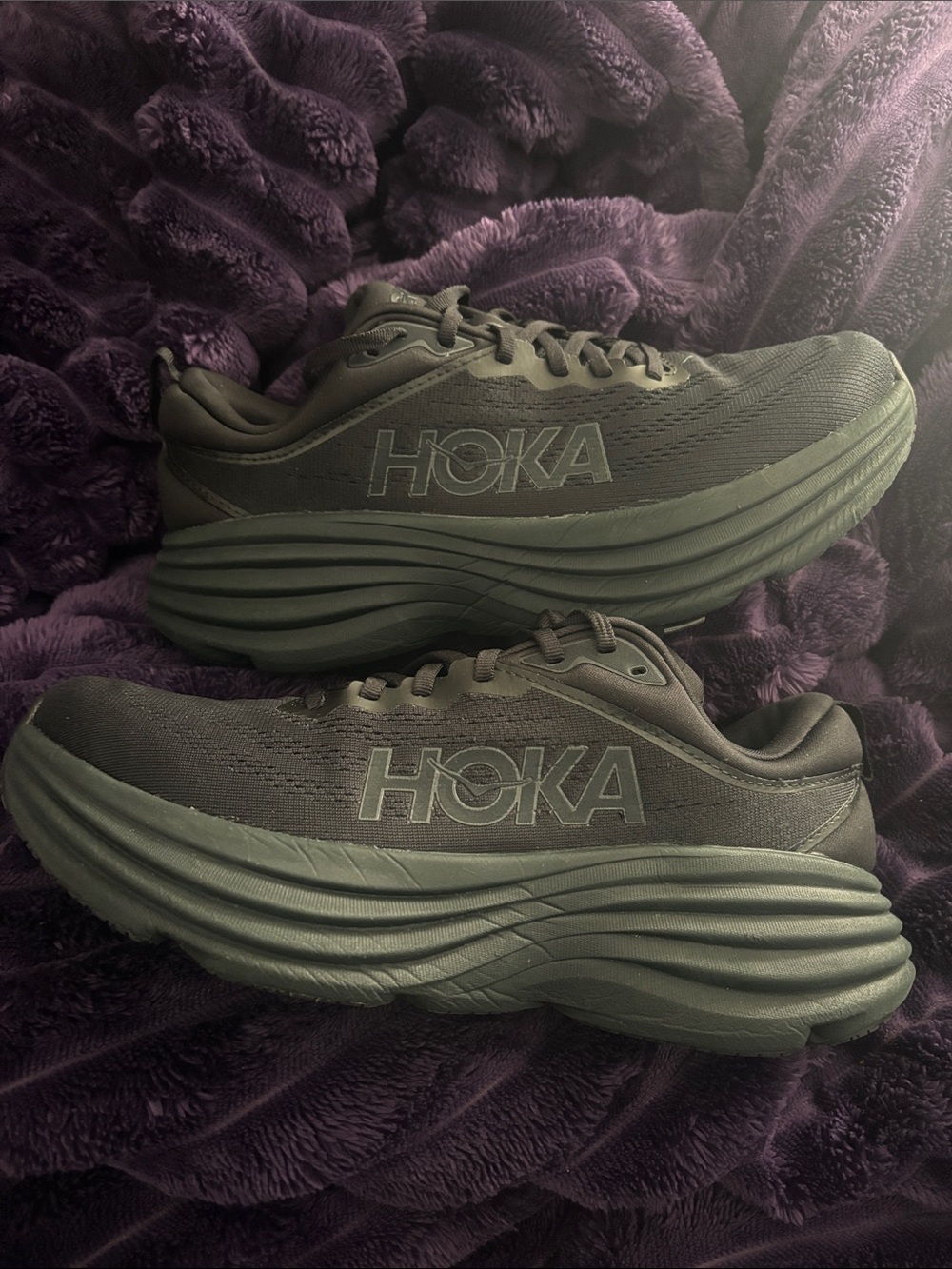 Hoka Black Cushioned Road Running Shoes